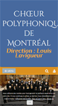 Mobile Screenshot of choeurpolyphoniquedemontreal.org