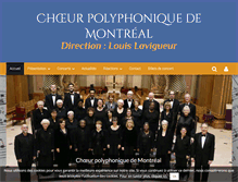 Tablet Screenshot of choeurpolyphoniquedemontreal.org